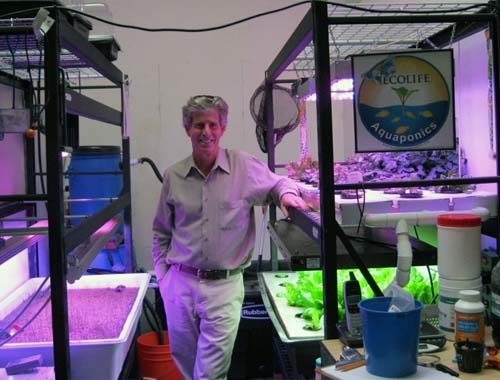 Bill Toone at Ecolife's aquaponics center